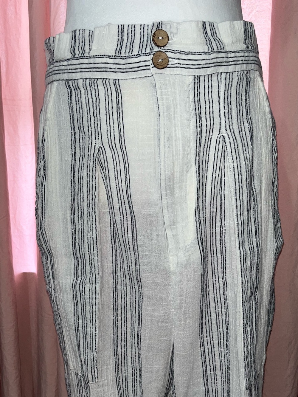 Free People Paperbag Waist Lightweight Linen-Blend Skirt